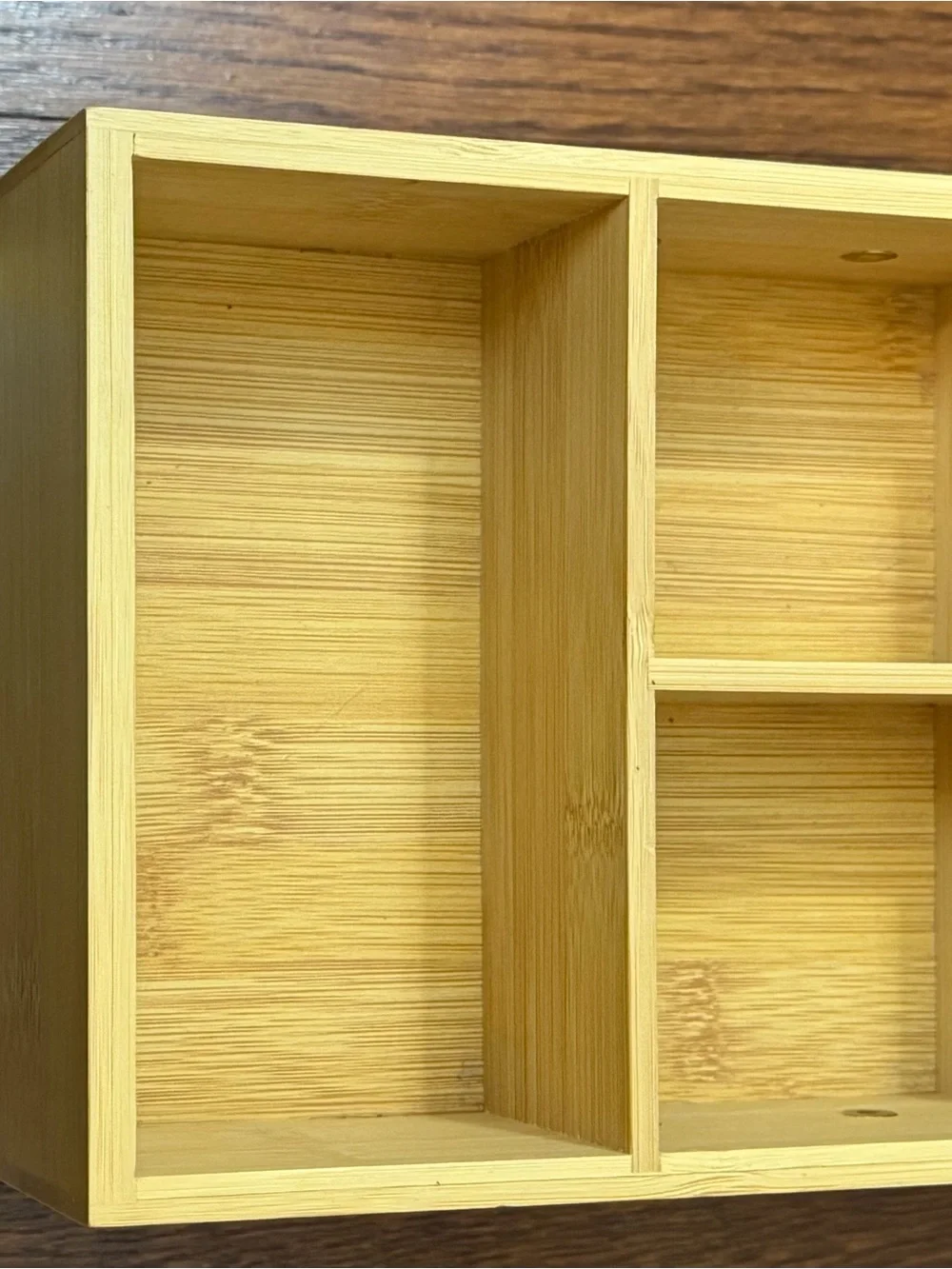 Bamboo Tiered Organizer Box - Natural